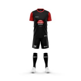 Conjunto de camiseta de partido - Cuello redondo - Mangas cortas montadas Y pantalón corto