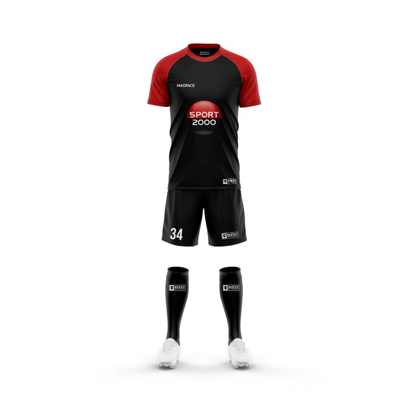Conjunto de camiseta de partido - Cuello redondo - Mangas cortas raglán Y pantalón corto