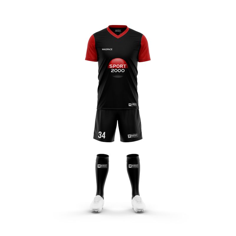 Conjunto de camiseta de partido - Cuello de pico - Mangas cortas montadas Y pantalón corto