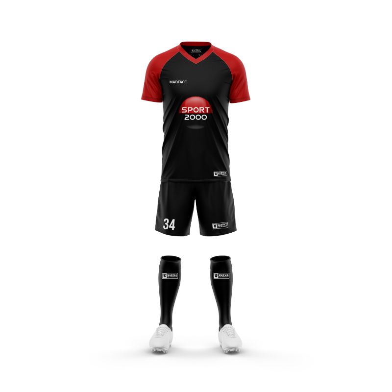 Match jersey set - V-neck - Short raglan sleeves AND shorts