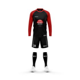 Match jersey set - Round neck - Long raglan sleeves AND shorts