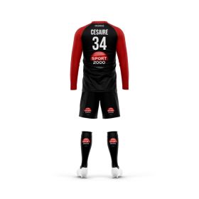 Conjunto de camiseta de partido - Cuello redondo - Mangas largas raglán Y pantalón corto