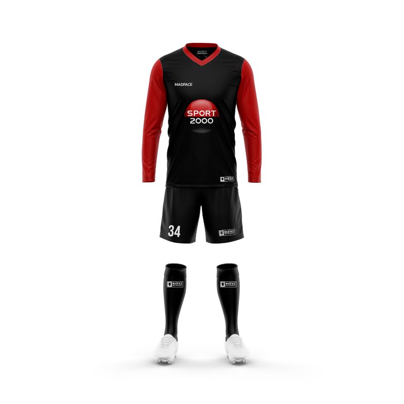 Match jersey set - V-neck - Long set-in sleeves AND shorts