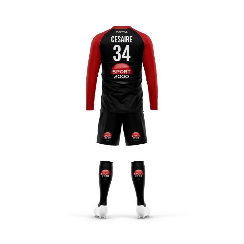 Match jersey set - V-neck - Long raglan sleeves AND shorts